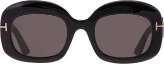 Tom Ford CARMEN-02 Smoke Irregular Ladies Sunglasses FT1219 01A 53