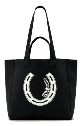 AllSaints Izzy Horseshoe Canvas Tote in Black at Nordstrom