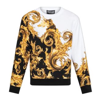 Versace Jeans Couture Sweatshirts, male, Multicolor, Size: M Barocco Print Sweatshirt