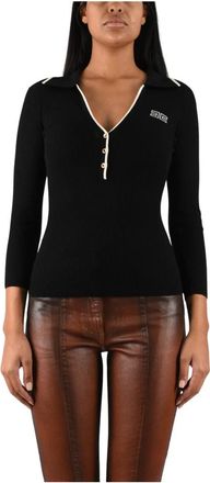 Elisabetta Franchi Polo a coste - - Knitwear - Donna - Nero - L