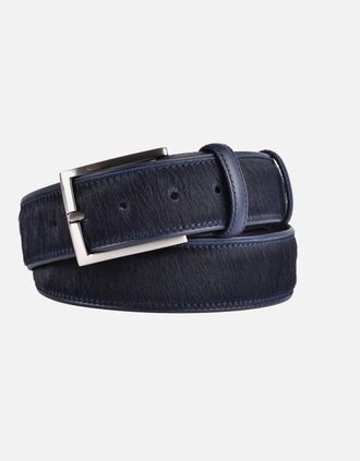 Elliot Rhodes Mens Elliot Rhodes Horsy Leather Belt Navy - Blue - Size: UK 32