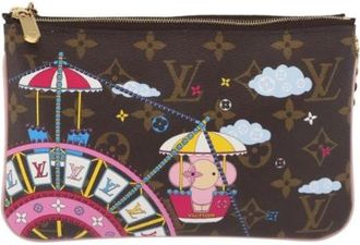 Louis Vuitton Pre-owned Clutches, female, Multicolor, Size: ONE SIZE Pre-owned Vintage Canvas Clutch