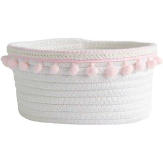 OEM Cesta De Almacenamiento, Cesta De Almacenamiento Tejida, Cestas Tejidas Con Cuerda Blanca, Caja De Almacenamiento De Algod&oacute;n, Cesta Peque&ntilde;a De Cuerda 
