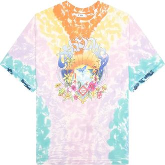 Casablanca T-shirt Surf Trip con fantasia tie dye - Viola