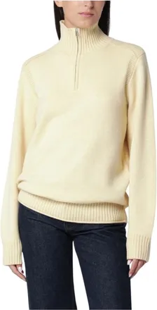 Guest In Residence Jersey de cuello alto con media cremallera - Knitwear - Mujer - Beige - S