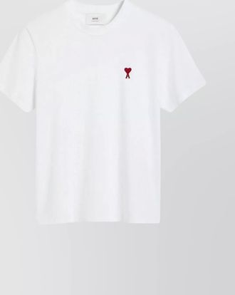 Ami cotton crew neck short sleeve t-shirt