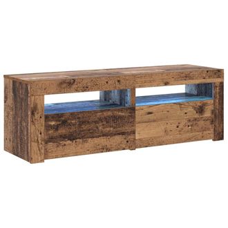 vidaXL Vidaxl - Mueble Tv Luces Led Madera Ingenier&iacute;a Envejecida 120x35x40 Cm
