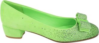 Ferragamo Vara Crystal-Embellished Pumps - Narrow Width