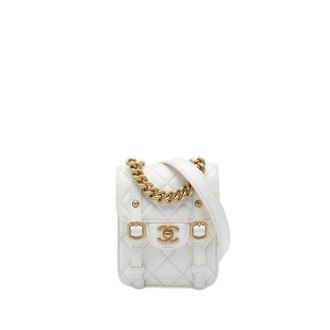 Chanel Pre-owned Mini City School - Dames - Pre-owned - Wit - Maat: ONE Size Leer