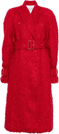 Rowen Rose Trench in tweed - Rosso