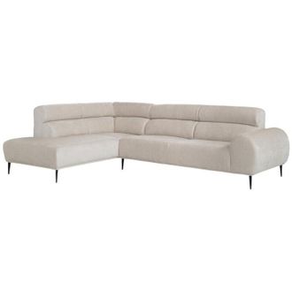 Vente-Unique Vente-unique - Divano angolo a sinistra in Tessuto testurizzato Beige - maliada