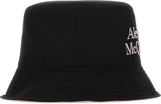 Alexander McQueen Mens Nylon Reversible Bucket Hat Black