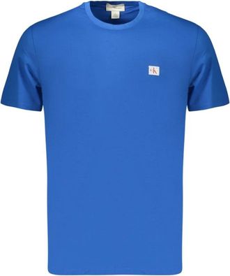 Calvin Klein T-Hemden - Heren - Tops - Blauw - Maat: 2XL Katoen