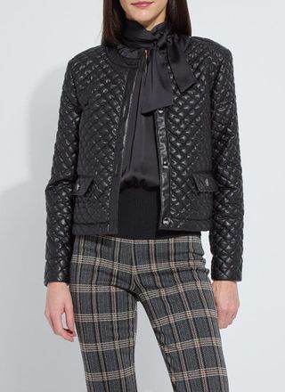 Lyss&eacute; Aurelle Quilted Vegan Leather Jacket