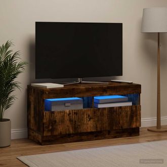vidaXL Vidaxl Mobile Tv Led Rovere Fumo Legno Ingegnerizzato