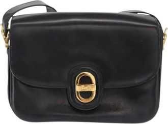 Celine Pre-owned Cross Body Bags, female, Black, Size: ONE SIZE Pre-owned Vintage Leather Crossbody Bag
