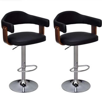 vidaXL Vidaxl - Taburetes De Cocina 2 Unidades Madera Curvada Blanco