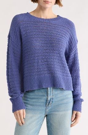 Melrose and Market Open Stitch Cotton Sweater in Blue Fjord at Nordstrom Rack, Size Xx-Small