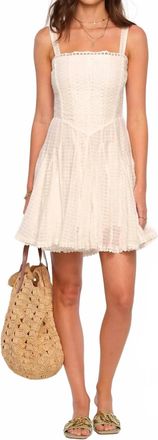 Heartloom Eyelet Bodice Mini Dress In Off White