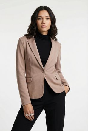 Vero Moda Jerseyblazer VERO MODA VMJULIANE, figurbetonter Schnitt, 1-Knopf Verschluss, Damen, Gr. 34, misty rose, Jersey, Obermaterial: 66% Polyester, 34% Baumw