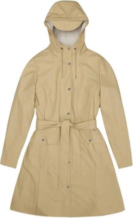 Rains A-Line Waterdichte Jas - Dames - Regenjassen - Beige - L - Jassen