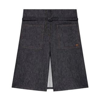 Courr&egrave;ges Dames, Korte broeken, Blauw, Maat: M Denim