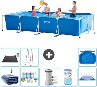 Intex Piscina Con Estructura Rectangular - 450x220x84 Cm - 7-piezas S30275
