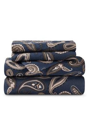 Superior Cotton Flannel Sheet Set in Navy Blue at Nordstrom Rack, Size King