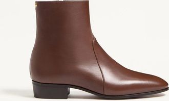 Valentino Garavani Stivaletto Pat In Capretto Uomo BARK BROWN 42.5