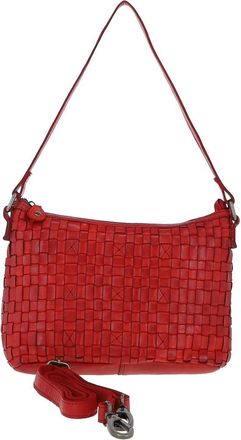 Ashwood Leather Womens Incanto Infinito Vintage Woven Shoulder Bag - Red - One Size