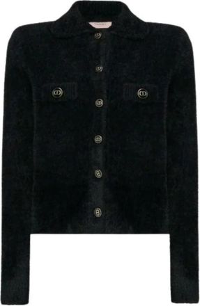 Twinset Kort Jasje - Dames - Zomerjassen - Zwart - S - Polyester - Jassen