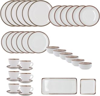 Bidasoa Vajilla 36 piezas porcelana blanca