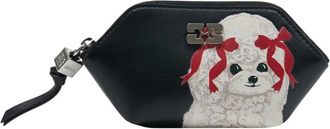 Ganni Wallets & Cardholders, female, Black, Size: ONE SIZE Bou Coin Purse Puddle Wallet