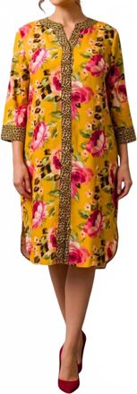 Calypso Demi Shirt Midi Dress In Tangerine