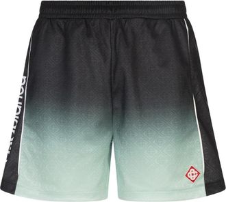 Casablanca Korte Broeken, Heren, Veelkleurig, XL, Polyester, Gradient Monogram Jacquard Football Shorts