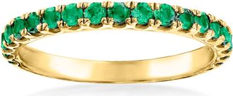 Ross-Simons Emerald Ring in 18kt Gold Over Sterling
