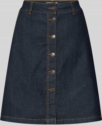 Freequent Knielanger Jeansrock mit durchgehender Knopfleiste Modell Happy in Jeansblau, Gr&ouml;&szlig;e XXL