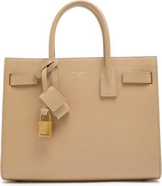 Saint Laurent Sac De Jour Leather top Handle bag - Beige - One Size