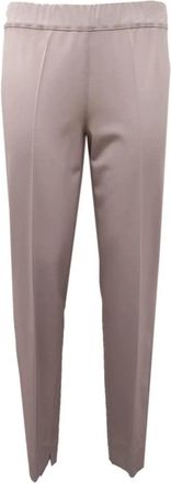 D.exterior Wollen broek met lichtbeige hars - Dames - Slim Fit Broeken - Grijs - S - Wol - Broeken
