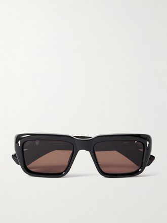 Jacques Marie Mage Occhiali Da Sole In Acetato Con Montatura D-frame Walker - Nero