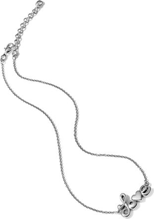 Brighton Womens Love Is All You Need Necklace In Silver