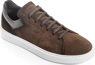 To Boot New York Mens Rocco Sneaker In Brown Aero Suede
