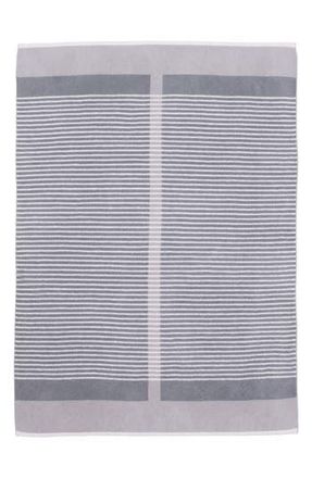 Barefoot Dreams CozyChic Center Stripe Throw Blanket in Desert Ash Multi at Nordstrom Rack