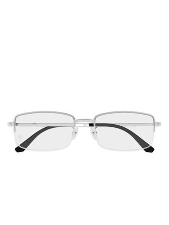 Cartier rectangle-frame glasses - men - Titanium - 56 - Grey