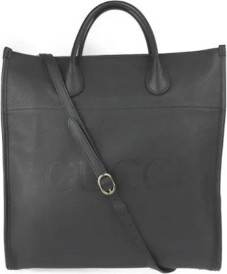 Gucci Pre-owned Leather totes - Dames - Vintage Shopper - Zwart - ONE Size - Leer - Vintage