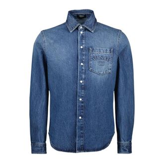 Versace Denim shirt with embroidered logo
