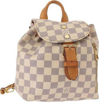 Louis Vuitton Sperone Backpack Damier White Canvas Backpack Bag (Pre-Owned)