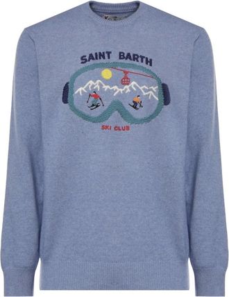 MC2 Saint Barth Jersey de punto con cuello redondo - Knitwear - Hombre - Azul - XL