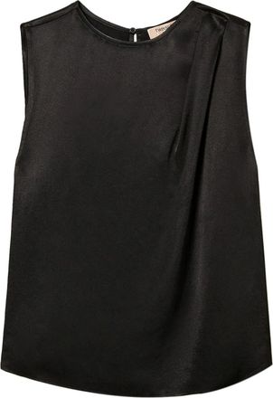 Twin-Set Blusa in raso - Nero