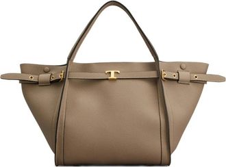 Tod's Buckle Strap Tote Bag - Dames - Shoppers - Beige - ONE Size - Leer - Tassen